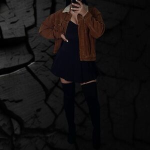 Cotton On Brown Jacket with Cream Collar